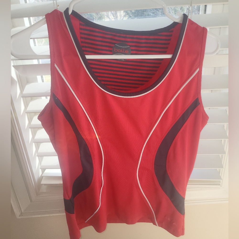 Bolle Women's Red and Navy Athletic Top